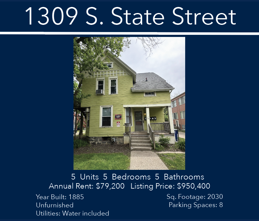 1309 S. State Street For Rent - 5 Units, 5 Bedrooms, 5 Bathrooms, Unfurnished